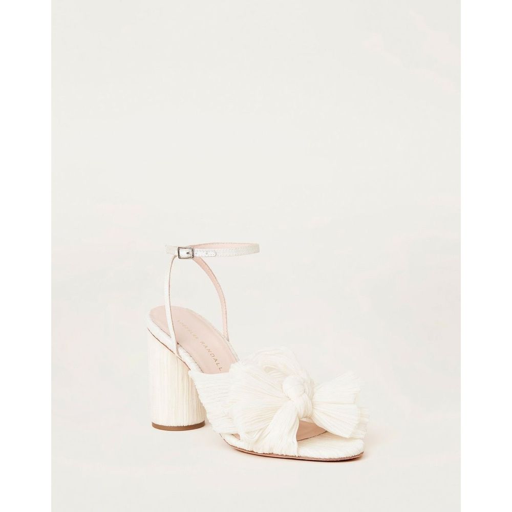 Loeffler Randall Camellia Pearl Pleated Bow Heel